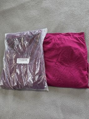 NWT Leebe Women's Tube Tops one in Fuchsia Pink and one in Deep Purple